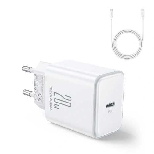 Kup Netzteil Joyroom JR-TCF06 USB-C PD 20W + USB-C-Kabel weiß - JYR975 - {ean13} - Sklep Home Screen