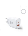 Ładowarka sieciowa Joyroom JR-TCF05 20W USB-A, USB-C + kabel USB-C 1m biała