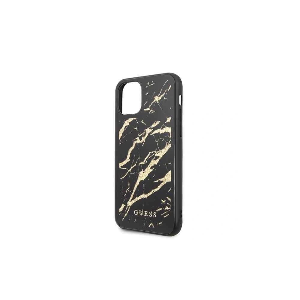 Etui Guess GUHCN58MGGBK Apple iPhone 11 Pro czarny/black hard case Glitter Marble Glass