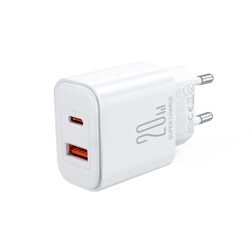 Kup Ładowarka sieciowa Joyroom JR-TCF05 20W USB-A, USB-C + kabel USB-C 1m biała - JYR976 - {ean13} - Sklep Home Screen