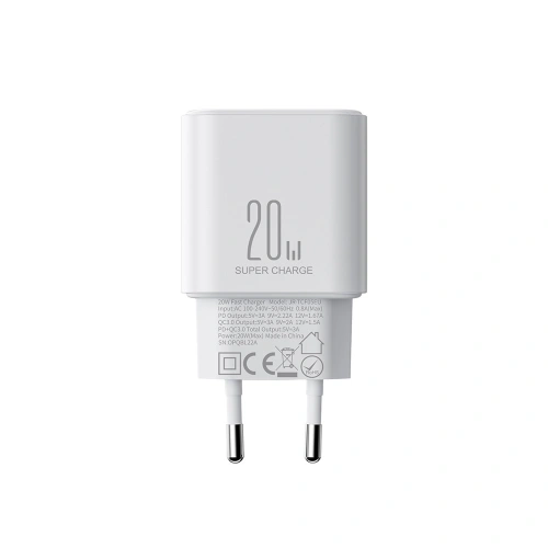 Kup Ładowarka sieciowa Joyroom JR-TCF05 20W USB-A, USB-C + kabel USB-C 1m biała - JYR976 - {ean13} - Sklep Home Screen