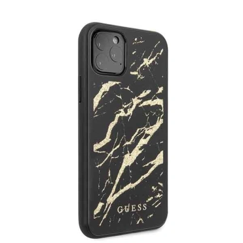 Kup Etui Guess GUHCN58MGGBK Apple iPhone 11 Pro negru/black hard case Glitter Marble Glass - GUE171BLK - {ean13} - Sklep Home Screen