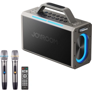 Kup Gros speaker wireless pentru karaoke Joyroom Pies Series JR-MW03 Bluetooth 5.3 cu 2 microfoane și telecomandă negru - JYR978 - {ean13} - Sklep Home Screen