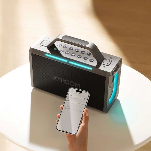 Buy Joyroom Pies Series JR-MW03 Bluetooth 5.3 wireless karaoke speaker with 2 microphones and remote control black - JYR978 - {ean13} - Home Screen Store Europe