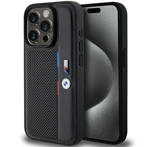 Kup Etui BMW BMHCP15L23PUPVK Apple iPhone 15 Pro kemény tok Perforált Tricolor Line fekete/black - BMW621 - {ean13} - Sklep Home Screen