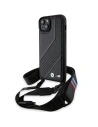 Etui BMW BMHCP15M23PSCCK Apple iPhone 15 Plus / 14 Plus hardcase M Edition Carbon Stripe & Strap černý/black