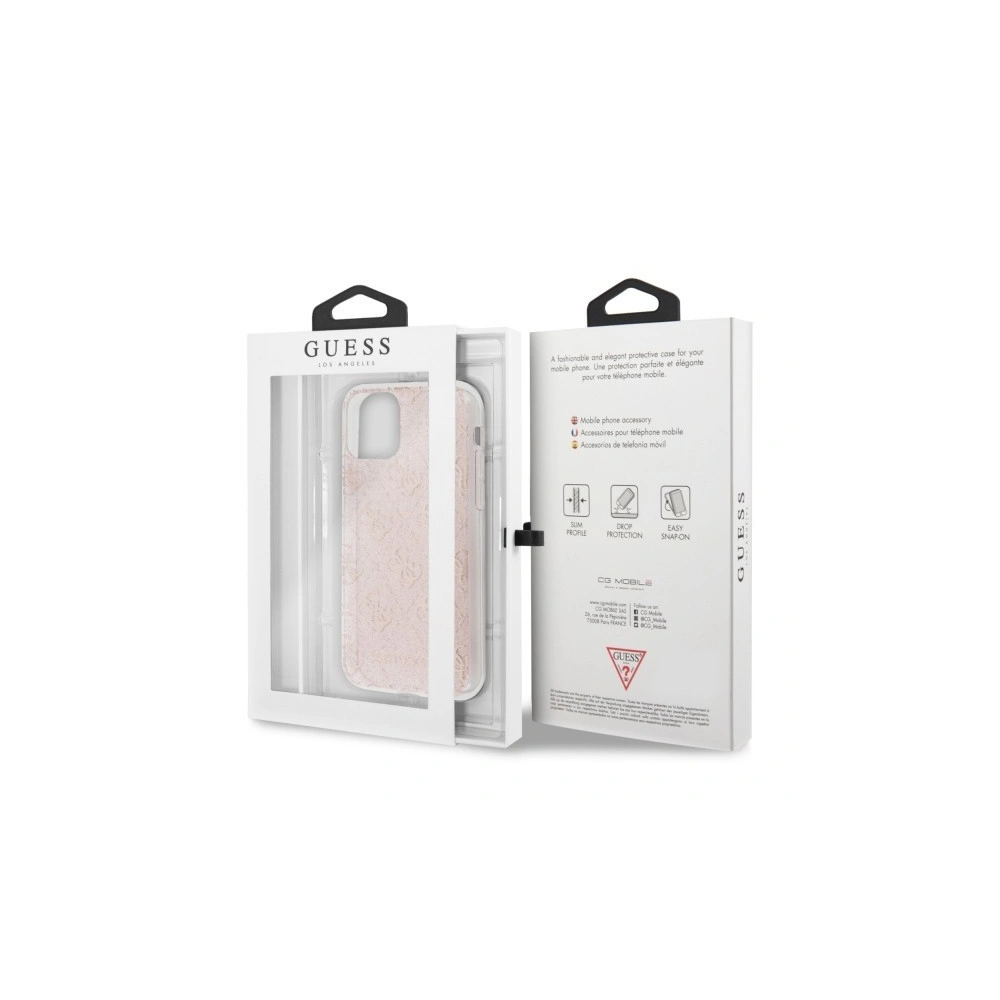 Etui Guess GUHCN58PCU4GLPI Apple iPhone 11 Pro różowy/pink hard case 4G Glitter