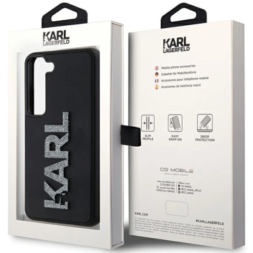 Kup Etui Karl Lagerfeld KLHCS23M3DMBKCK Samsung Galaxy S23+ Plus hardcase 3D Rubber Glitter Logo černý/black - KLD1896 - {ean13} - Sklep Home Screen