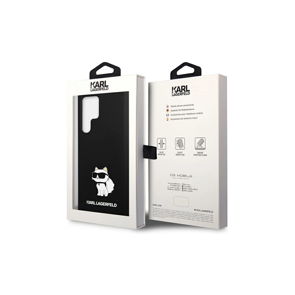Etui Karl Lagerfeld KLHCS24LSNCHBCK Samsung Galaxy S24 Ultra hardcase Silicone Choupette czarny/black