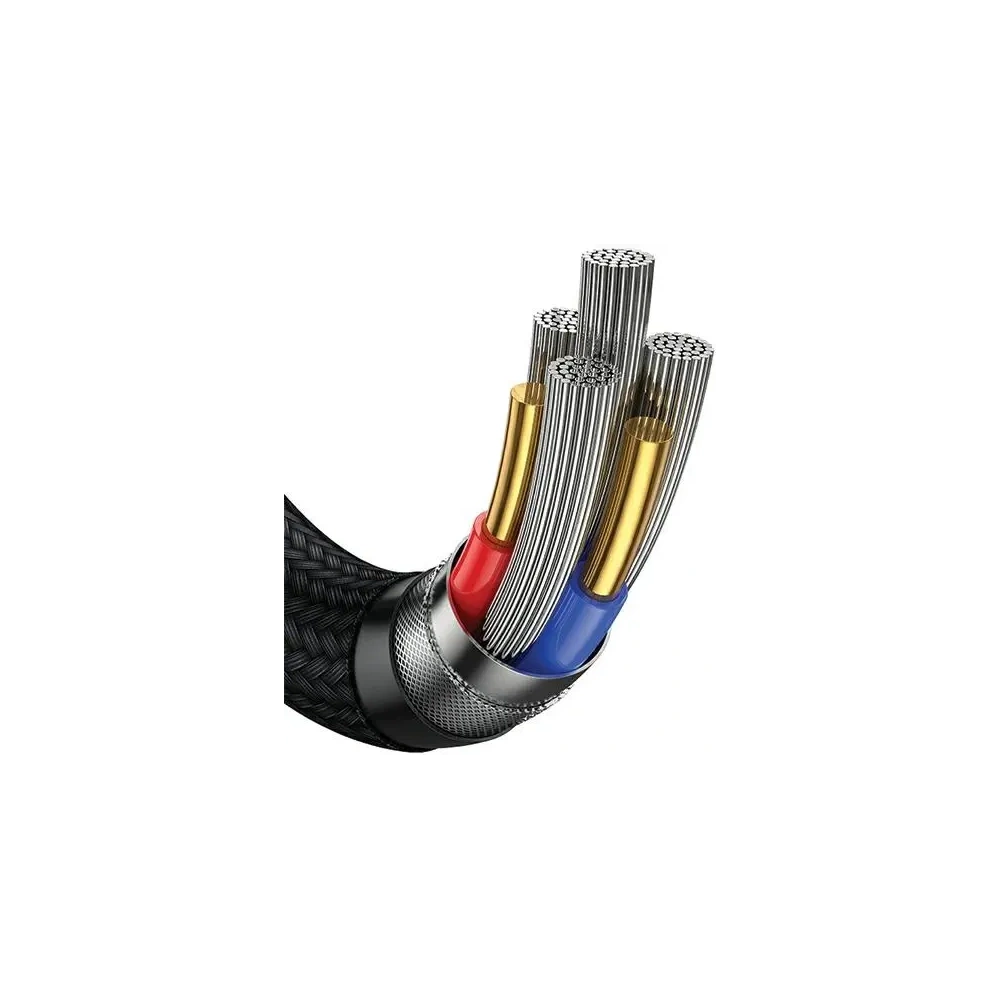 Kabel USAMS U85 US-SJ646 2xUSB-C/USB-A/Micro-USB/ Lightning 6w1 2m 100W PD Fast Charge fioletowy