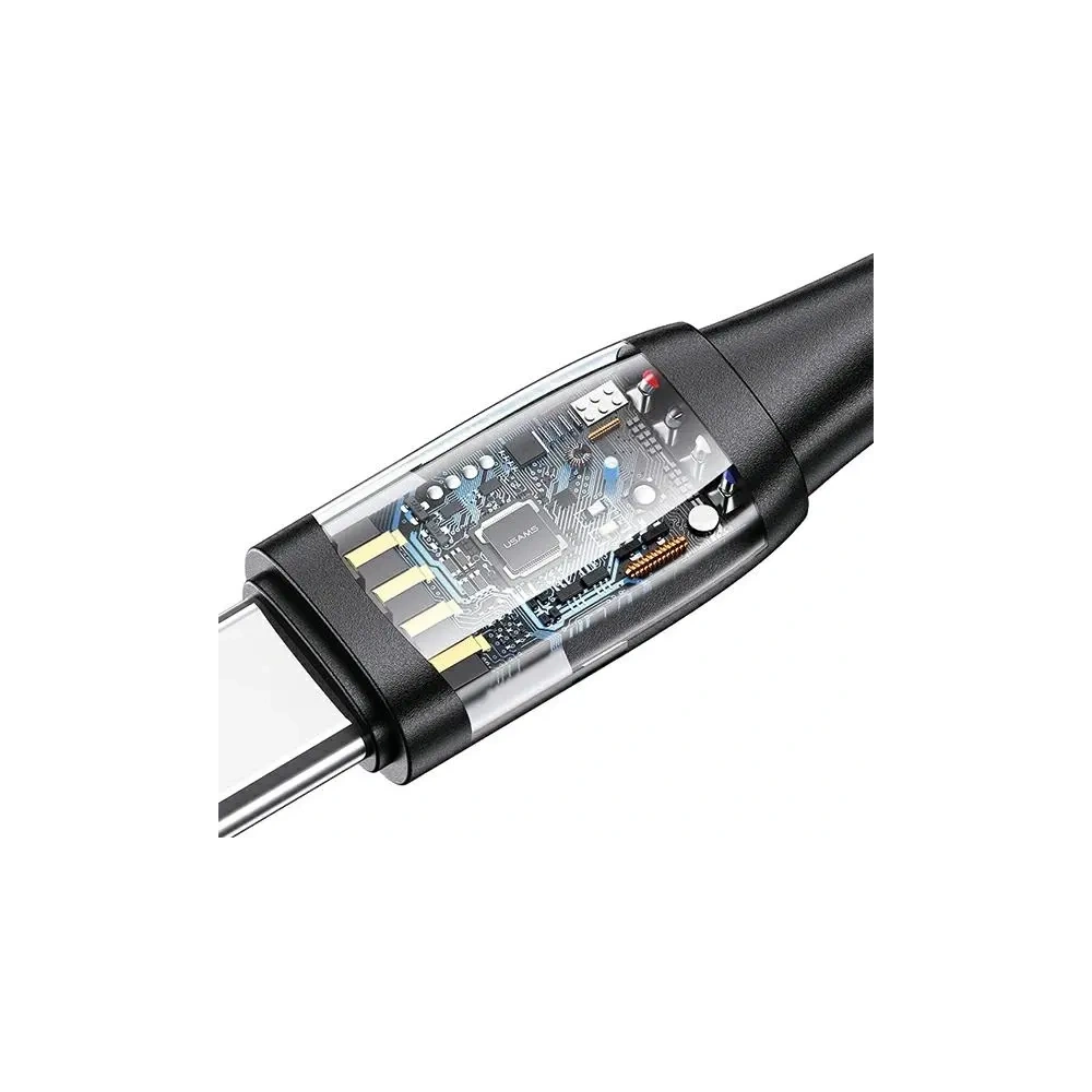 Kabel USAMS U85 US-SJ646 2xUSB-C/USB-A/Micro-USB/ Lightning 6w1 2m 100W PD Fast Charge fioletowy