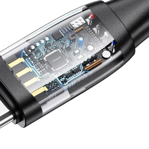 Kabel USAMS U85 US-SJ654 USB-A / 2xUSB-C 1,2m 100W PD Fast Charge czarny