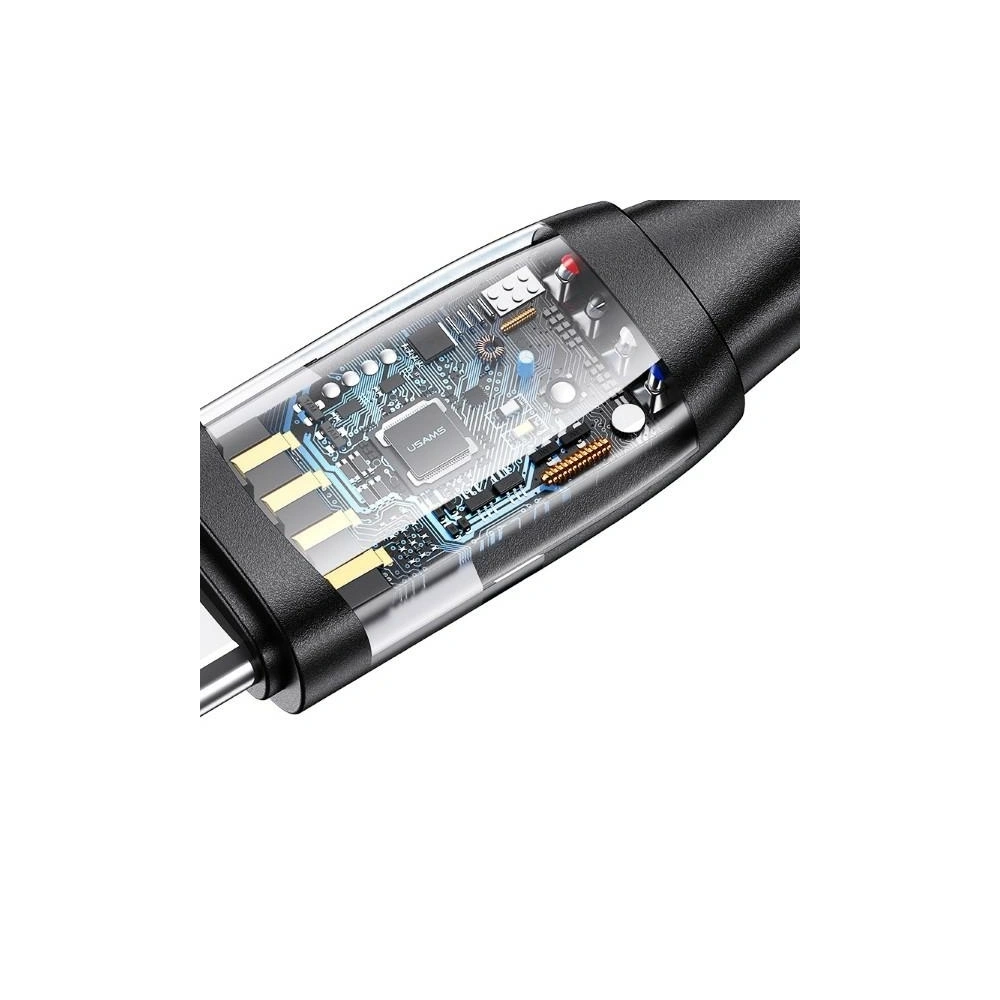 Kabel USAMS U85 US-SJ654 USB-A / 2xUSB-C 1,2m 100W PD Fast Charge czarny
