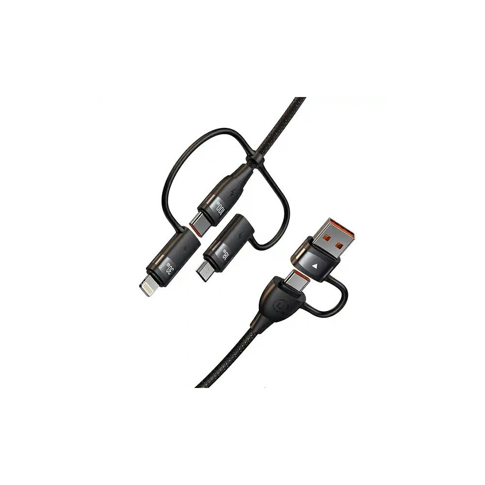 USAMS Kabel U85 2xUSB-C / USB-A 2m 100W PD Fast Charge czarny