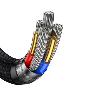 USAMS Kabel U85 2xUSB-C / USB-A 2m 100W PD Fast Charge czarny