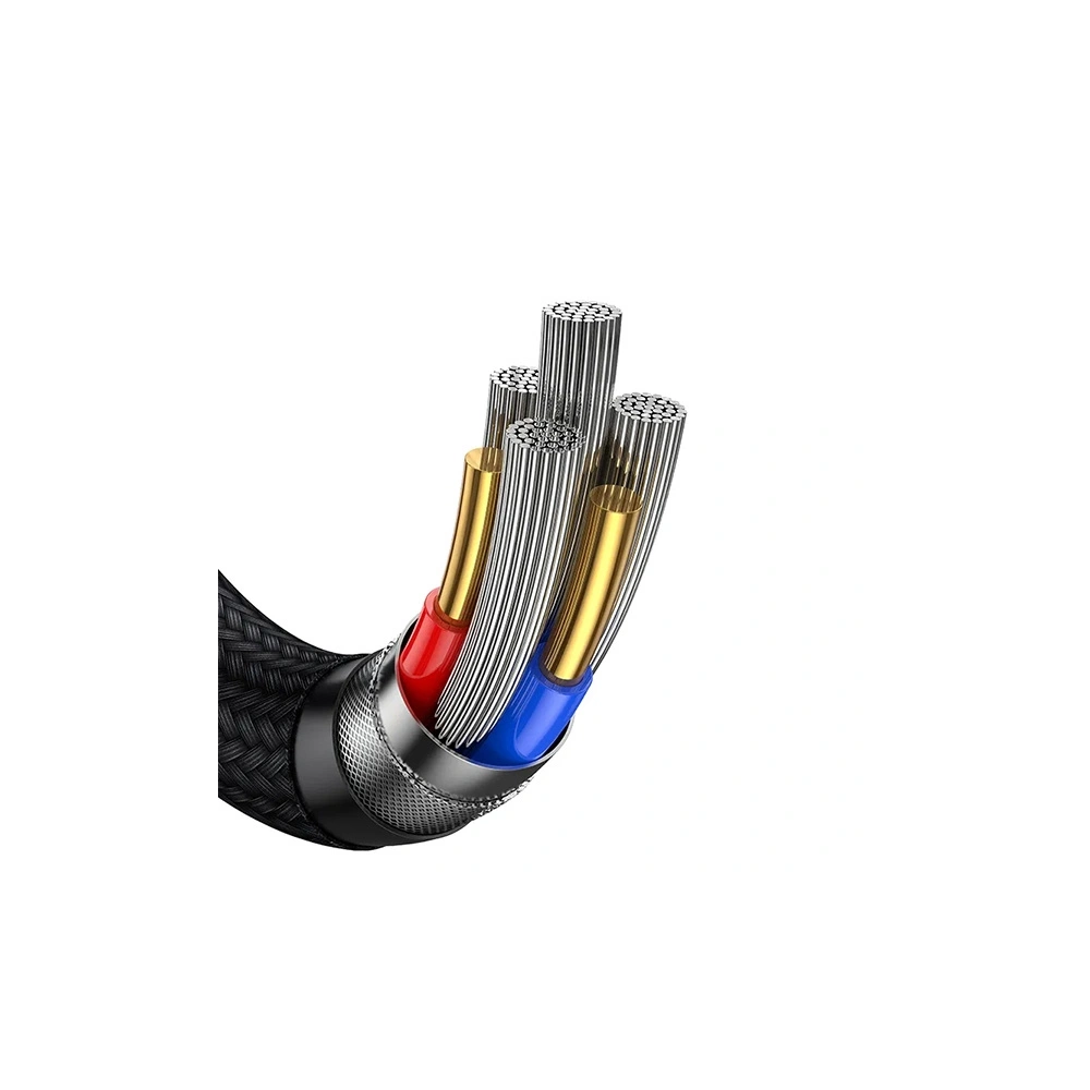 USAMS Kabel U85 2xUSB-C / USB-A 2m 100W PD Fast Charge czarny