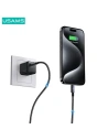 Kup USAMS US-SJ679 Kabel USB-C / Lightning 30W 0,25m Schnellladung Stahl/Schwarz - USA1082 - {ean13} - Sklep Home Screen