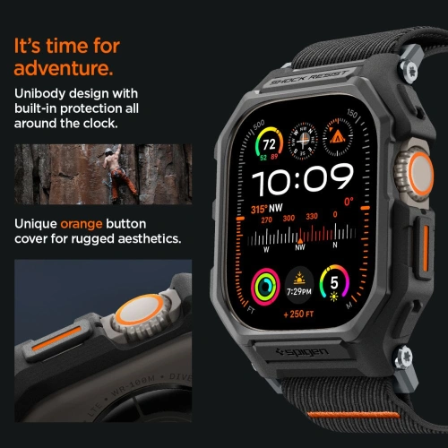 Kup Case Spigen Lite Fit Pro Apple Watch Ultra 1/2 49mm Matt Schwarz - SPN3355 - {ean13} - Sklep Home Screen
