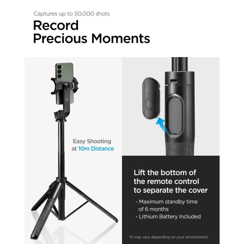 Kup Kijek Spigen S560W Bluetooth Selfie Stick Tripod Black - SPN3358 - {ean13} - Sklep Home Screen