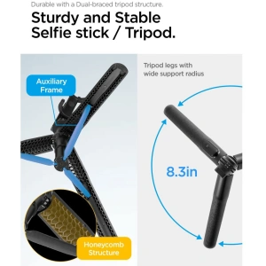 Buy Spigen S560W Bluetooth Selfie Stick Tripod Black - SPN3358 - {ean13} - Home Screen Store Europe