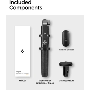 Buy Spigen S560W Bluetooth Selfie Stick Tripod Black - SPN3358 - {ean13} - Home Screen Store Europe