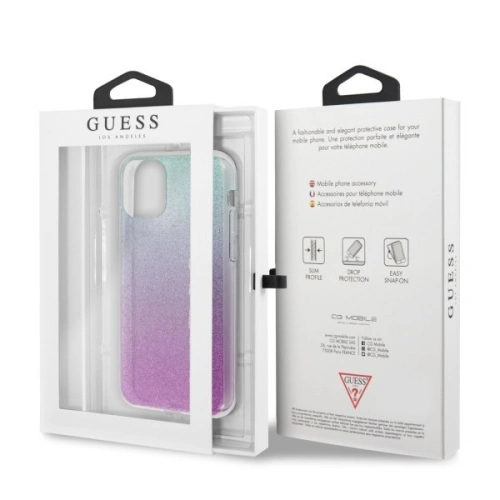 Kup Etui Guess GUHCN58PCUGLPBL Apple iPhone 11 Pro różowo-niebieski/pink blue hard case Glitter Gradient - GUE176PNKBLU - {ean13} - Sklep Home Screen