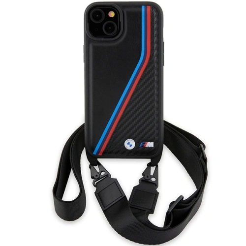Kup Etui BMW BMHCP15M23PSVTK Apple iPhone 15 Plus / 14 Plus hardcase M Edition Carbon Tricolor Lines & Strap černý/black - BMW624 - {ean13} - Sklep Home Screen