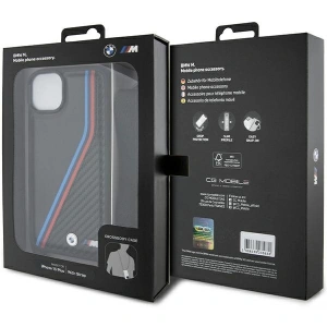 Kup Etui BMW BMHCP15M23PSVTK Apple iPhone 15 Plus / 14 Plus hardcase M Edition Carbon Tricolor Lines & Strap czarny/black - BMW624 - {ean13} - Sklep Home Screen