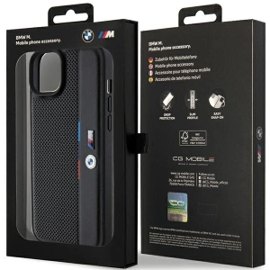 Kup Etui BMW BMHCP15M23PUPVK Apple iPhone 15 Plus / 14 Plus hardcase Perforated Tricolor Line czarny/black - BMW625 - {ean13} - Sklep Home Screen