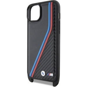 Kup Etui BMW BMHCP15S23PSVTK Apple iPhone 15 / 14 / 13 hardcase M Edition Carbon Tricolor Lines & Strap negru/black - BMW628 - {ean13} - Sklep Home Screen