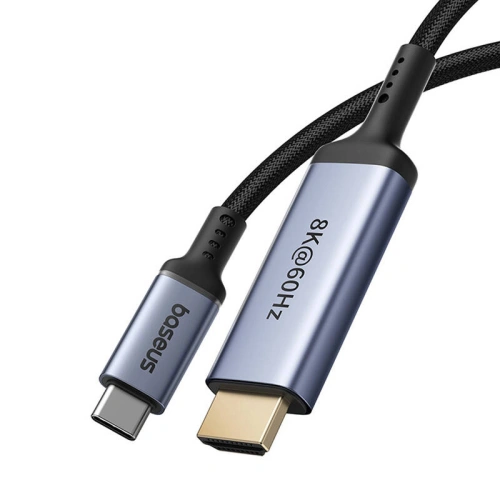 Kup Kabel Baseus USB-C / HDMI 2.1 8K 60Hz 1.5m černý - BSU4851 - {ean13} - Sklep Home Screen