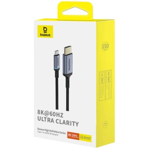Buy Baseus USB-C / HDMI 2.1 8K 60Hz 1.5m cable black - BSU4851 - {ean13} - Home Screen Store Europe