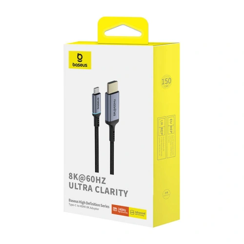 Kup Cablu Baseus USB-C / HDMI 2.1 8K 60Hz 1.5m negru - BSU4851 - {ean13} - Sklep Home Screen