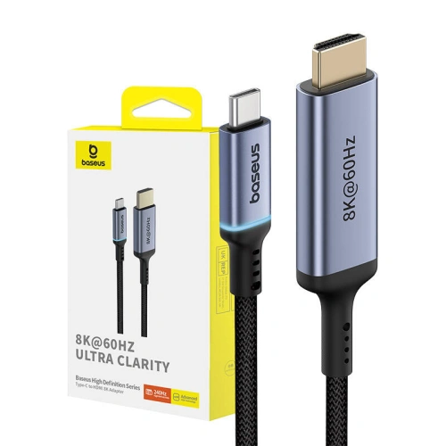 Kup Kabel Baseus USB-C / HDMI 2.1 8K 60Hz 1.5m czarny - BSU4851 - {ean13} - Sklep Home Screen
