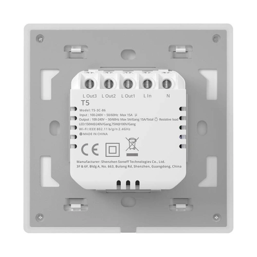 Kup Switch inteligent de perete Wi-Fi Sonoff TX T5 2C (2-canale) - SNF149 - {ean13} - Sklep Home Screen