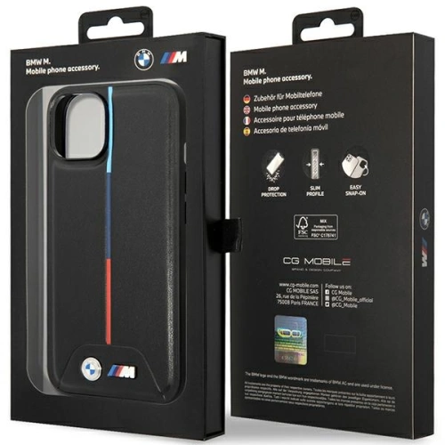 Kup Etui BMW BMHCP15S22PVTK Apple iPhone 15 / 14 / 13 hardcase M Quilted Tricolor negru/black - BMW631 - {ean13} - Sklep Home Screen