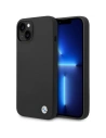 Etui BMW BMHCP15SSILBK Apple iPhone 15 / 14 / 13 hardcase szilikon fém logó fekete/black