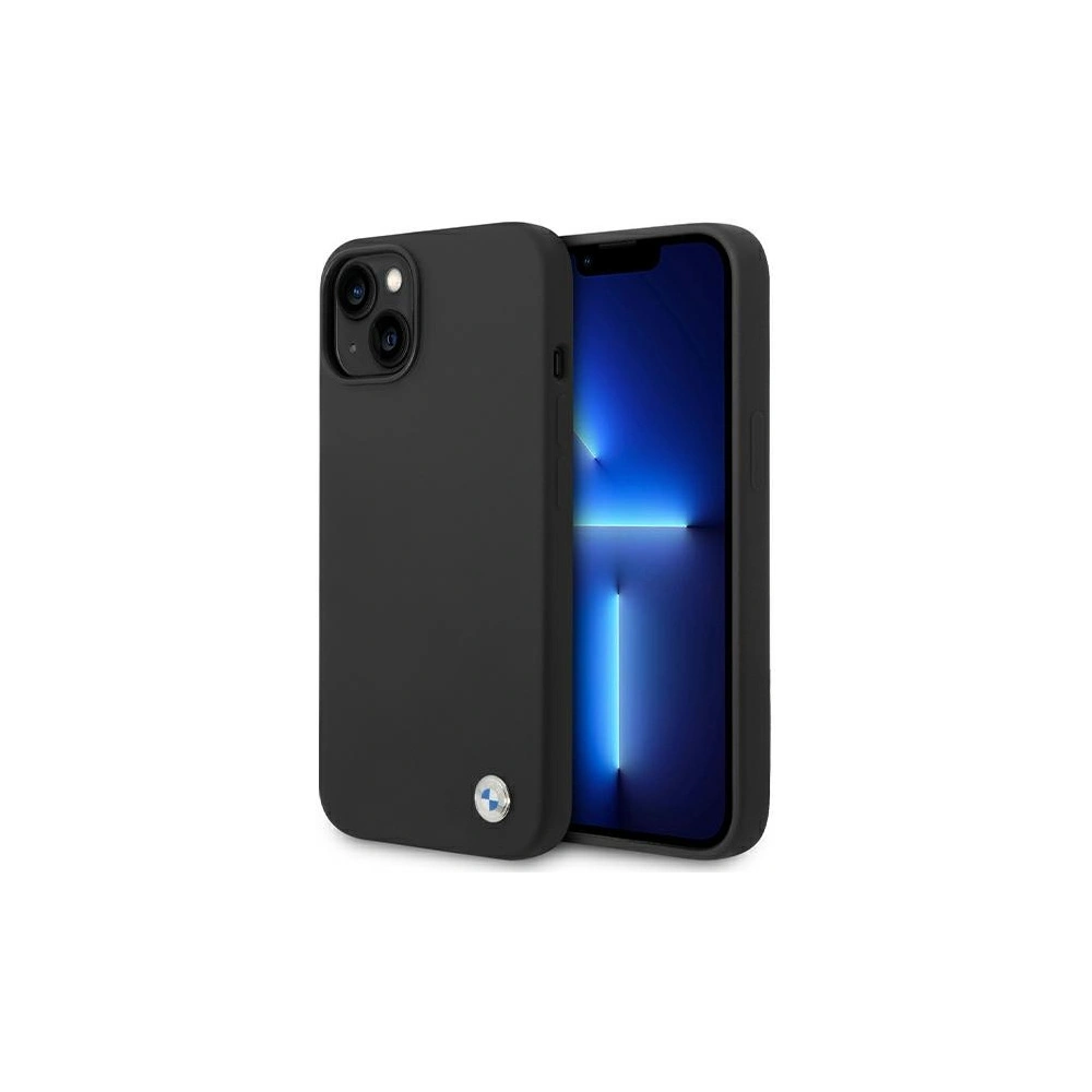 Etui BMW BMHCP15SSILBK Apple iPhone 15 / 14 / 13 hardcase Silicone Metal Logo czarny/black