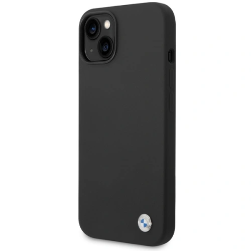 Kup Case BMW BMHCP15SSILBK Apple iPhone 15 / 14 / 13 Hardcase Silikon Metall-Logo schwarz/black - BMW633 - {ean13} - Sklep Home Screen