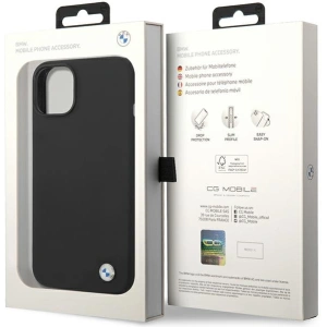 Kup Etui BMW BMHCP15SSILBK Apple iPhone 15 / 14 / 13 hardcase Silicone Metal Logo czarny/black - BMW633 - {ean13} - Sklep Home Screen