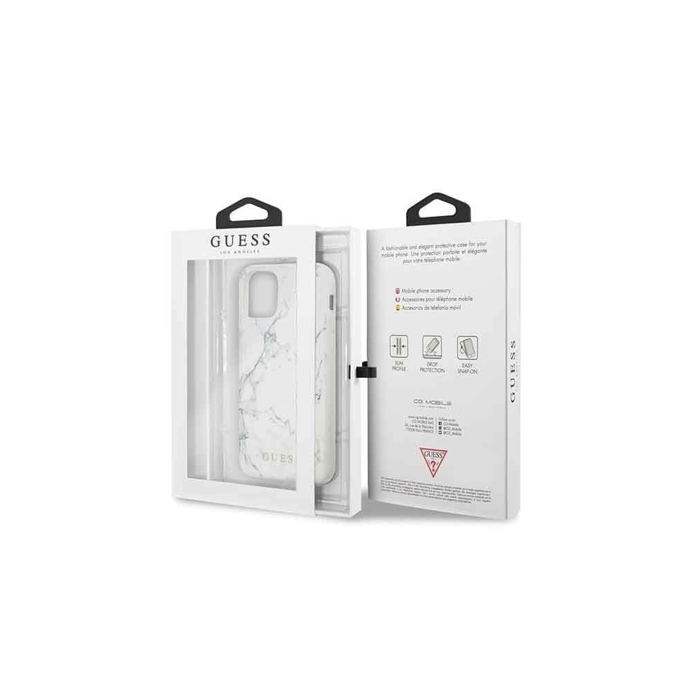 Etui Guess GUHCN58PCUMAWH Apple iPhone 11 Pro biały/white Marble