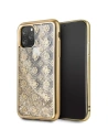 Guess Apple Tasche GUHCN58PEOLGGO iPhone 11 Pro Gold/Gold Hartschalengehäuse 4G Peony Liquid Glitter