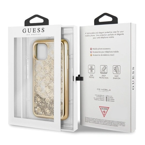 Kup Guess Apple Tasche GUHCN58PEOLGGO iPhone 11 Pro Gold/Gold Hartschalengehäuse 4G Peony Liquid Glitter - GUE180GLD - {ean13} - Sklep Home Screen