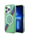 Case BMW BMHMP15LHDTN Apple iPhone 15 Pro Hardcase M Tricolor Stripes MagSafe grün/green