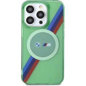 Kup Etui BMW BMHMP15LHDTN Apple iPhone 15 Pro hardcase M Tricolor Stripes MagSafe zielony/green - BMW641 - {ean13} - Sklep Home Screen