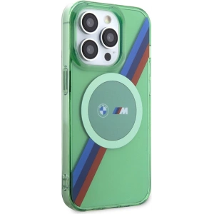 Kup Etui BMW BMHMP15LHDTN Apple iPhone 15 Pro hardcase M Tricolor Stripes MagSafe zielony/green - BMW641 - {ean13} - Sklep Home Screen
