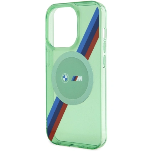 Kup Case BMW BMHMP15LHDTN Apple iPhone 15 Pro Hardcase M Tricolor Stripes MagSafe grün/green - BMW641 - {ean13} - Sklep Home Screen