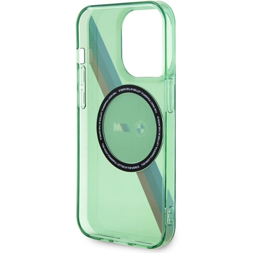 Kup Case BMW BMHMP15LHDTN Apple iPhone 15 Pro Hardcase M Tricolor Stripes MagSafe grün/green - BMW641 - {ean13} - Sklep Home Screen