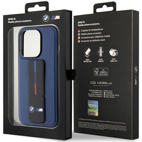Kup Etui BMW BMHCP15LGSPBIV Apple iPhone 15 Pro hardcase M Grip Stand Bicolor granat/albastru marin - BMW643 - {ean13} - Sklep Home Screen
