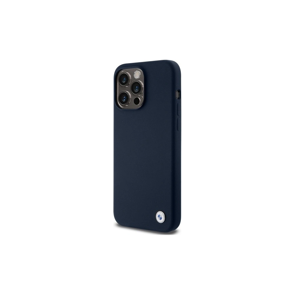 Etui BMW BMHCP15LSILNA Apple iPhone 15 Pro hardcase Silicone Metal Logo granatowy/navy